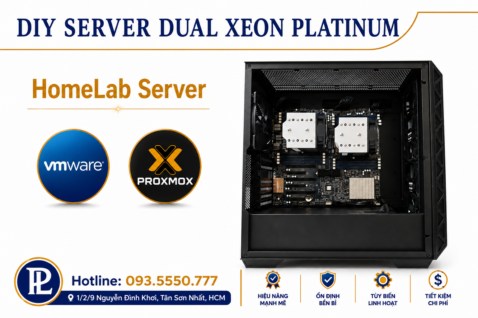 DIY Server | Dual Xeon Platinum 8171M (52 Core / 104 Threads) | Main Gigabyte MD71-HB0  | Ram Ecc 64GB | SSD Nvme 1Tb | VMware Server - HomeLab Server